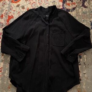 Aerie Black Button Down Shirt